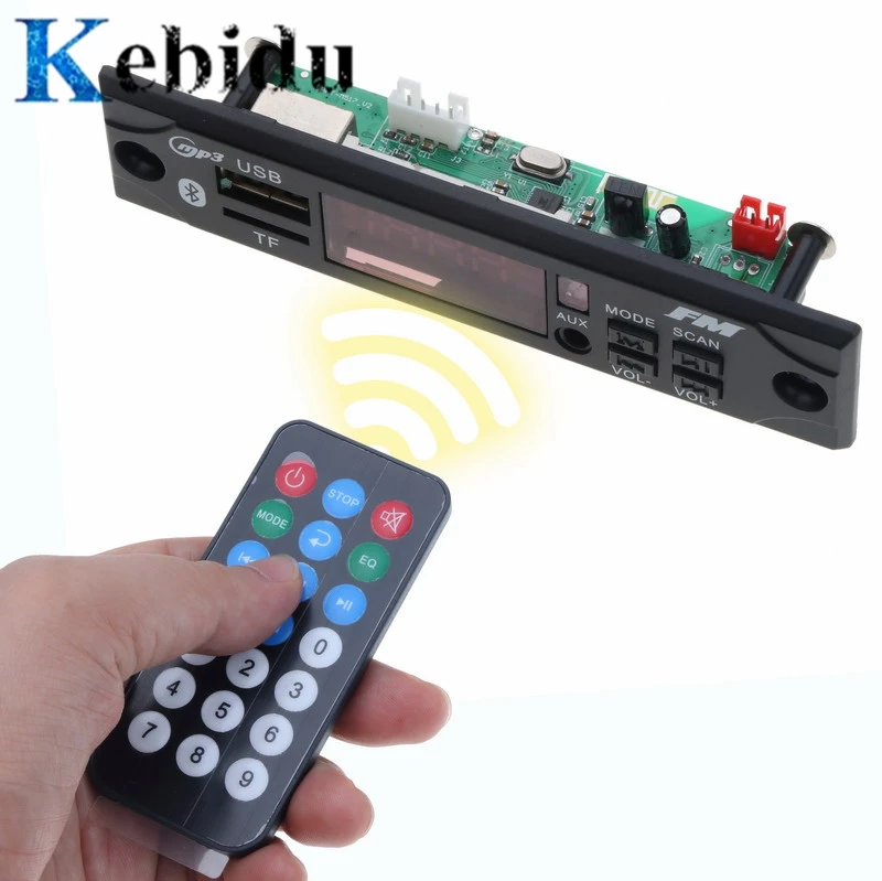 Kebidu Car Audio USB TF FM Radio Module Wireless Bluetooth 5V 12V MP3 WMA Decoder Board MP3 Player with Remote Control For Car
Kebidu Car Audio USB TF FM Radio Module Wireless Bluetooth 5V 12V MP3 WMA Decoder Board MP3 Player with Remote Control For Car
