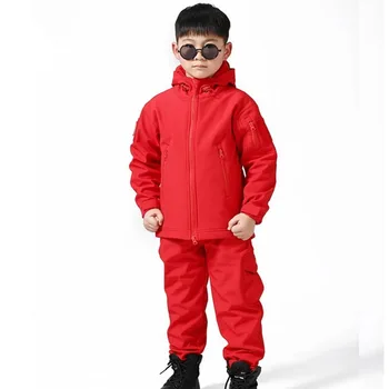 Kids Fleece Tactical Sets Children Outdoor Hiking Clothes Military Hunting Windproof warm Suit Camping Hooded Jacket+Pants A9290
Kids Fleece Tactical Sets Children Outdoor Hiking Clothes Military Hunting Windproof warm Suit Camping Hooded Jacket+Pants A9290