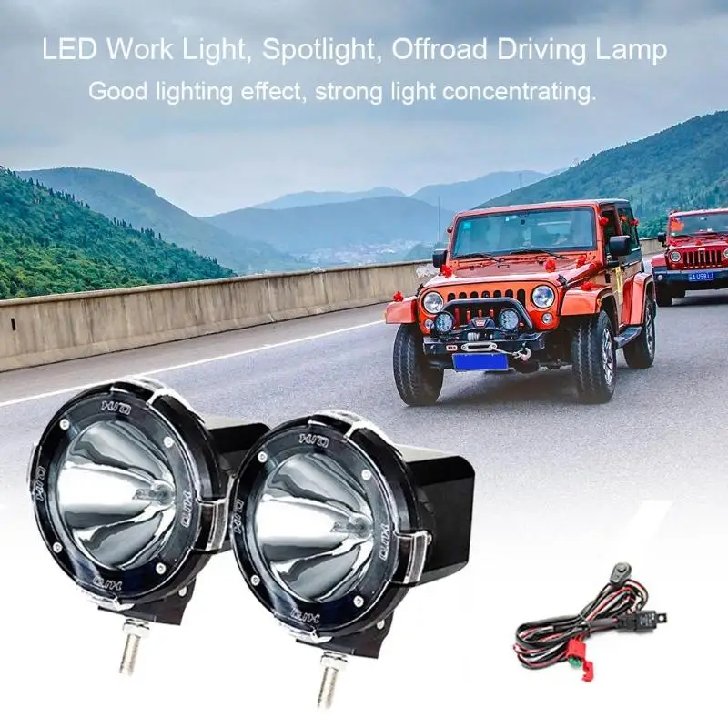 VODOOL 1 Pair 4 Inch LED Work Light Spotlight Round IP65 Waterproof Offroad Driving Lamp Original Work Light Bar 12V 100W 
VODOOL 1 Pair 4 Inch LED Work Light Spotlight Round IP65 Waterproof Offroad Driving Lamp Original Work Light Bar 12V 100W
