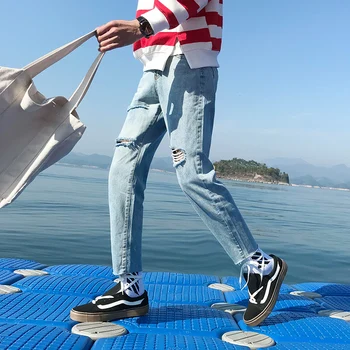 Summer Jeans Men Slim Fashion Washed Solid Color Casual Denim Pants Man Streetwear Hip Hop Tear Hole Cowboy Trousers Clothes
Summer Jeans Men Slim Fashion Washed Solid Color Casual Denim Pants Man Streetwear Hip Hop Tear Hole Cowboy Trousers Clothes
