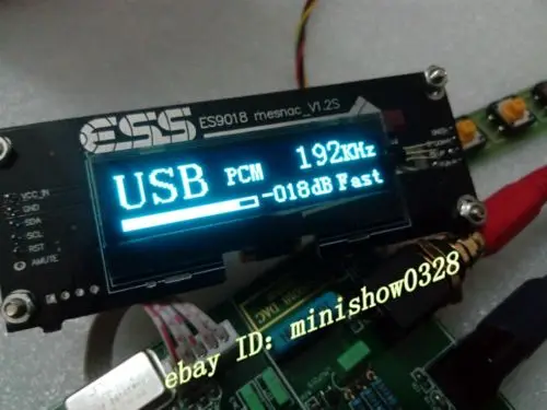 Модуль OLED дисплея с пультом дистанционного управления обновлённый до нашего ЦАП