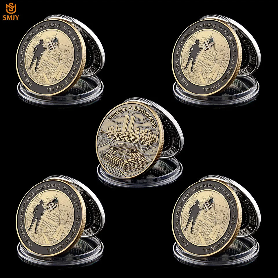 5Pcs/Lot American Historical Deeds 9.11 Terrorist Attack Souvenir Token Challenge Coin Collection And Friends Gifts
5Pcs/Lot American Historical Deeds 9.11 Terrorist Attack Souvenir Token Challenge Coin Collection And Friends Gifts