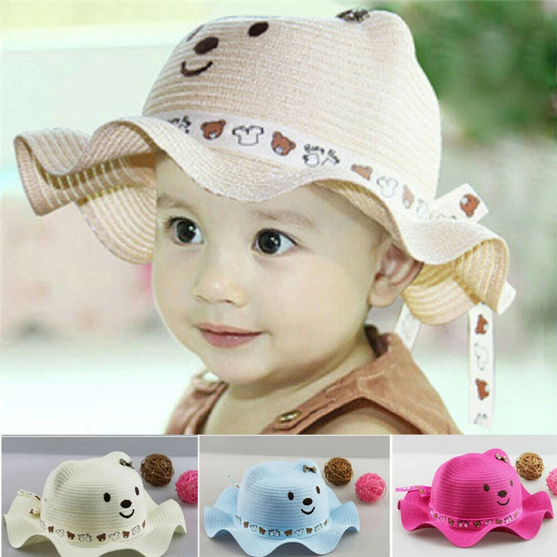 Lovely Baby Kids Cute Cartoon Sun Hats Children Boy Girl Bear Straw Sun Hat Bebe Summer Beach Outdoor UV Protection Hat Caps New
Lovely Baby Kids Cute Cartoon Sun Hats Children Boy Girl Bear Straw Sun Hat Bebe Summer Beach Outdoor UV Protection Hat Caps New