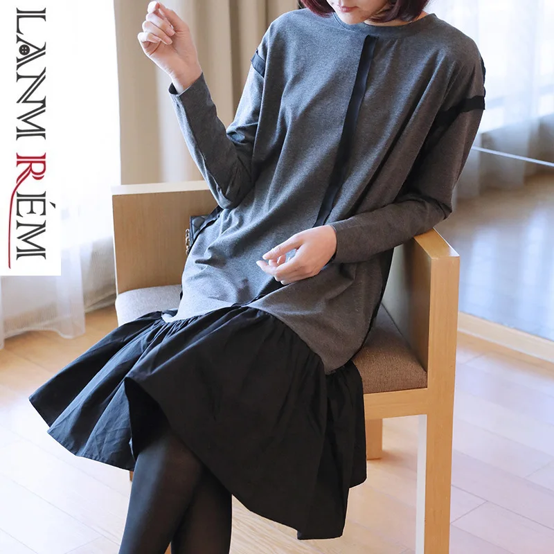 LANMREM 2019 New Fashion Spring Ruffle Patchwork Hemlin Female's Dress Long Sleeve Loose O-neck Loose Casual Cloth Vestido YF790
LANMREM 2019 New Fashion Spring Ruffle Patchwork Hemlin Female's Dress Long Sleeve Loose O-neck Loose Casual Cloth Vestido YF790
