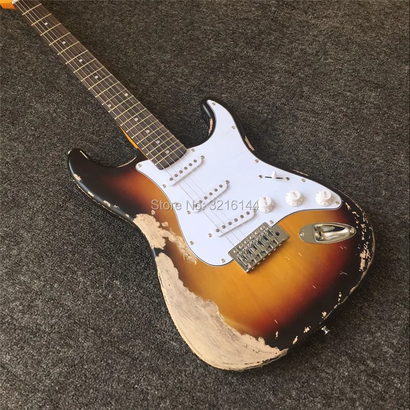 STOCK Antiques, do old electric guitar, Fade, body color, real photos, free shipping. Wholesale and retail 3TS
STOCK Antiques, do old electric guitar, Fade, body color, real photos, free shipping. Wholesale and retail 3TS