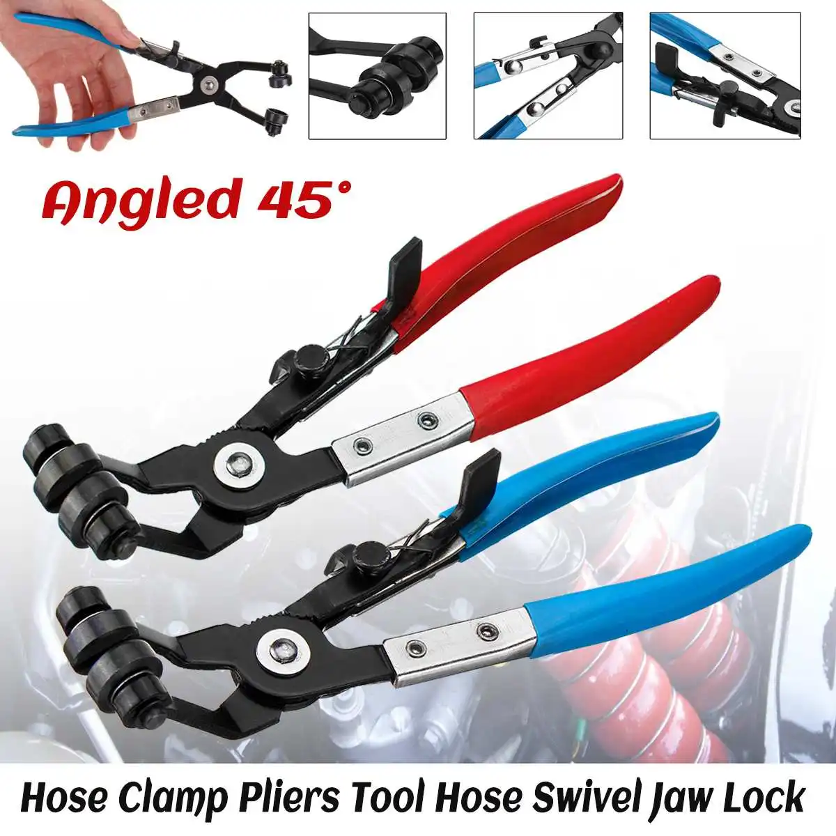 Hose Clamps Pliers Auto Pliers for Car Repair Hose Removal Tool 45 Degree Bent Handle Clip Stainless Repairing Tool Red Blue
Hose Clamps Pliers Auto Pliers for Car Repair Hose Removal Tool 45 Degree Bent Handle Clip Stainless Repairing Tool Red Blue