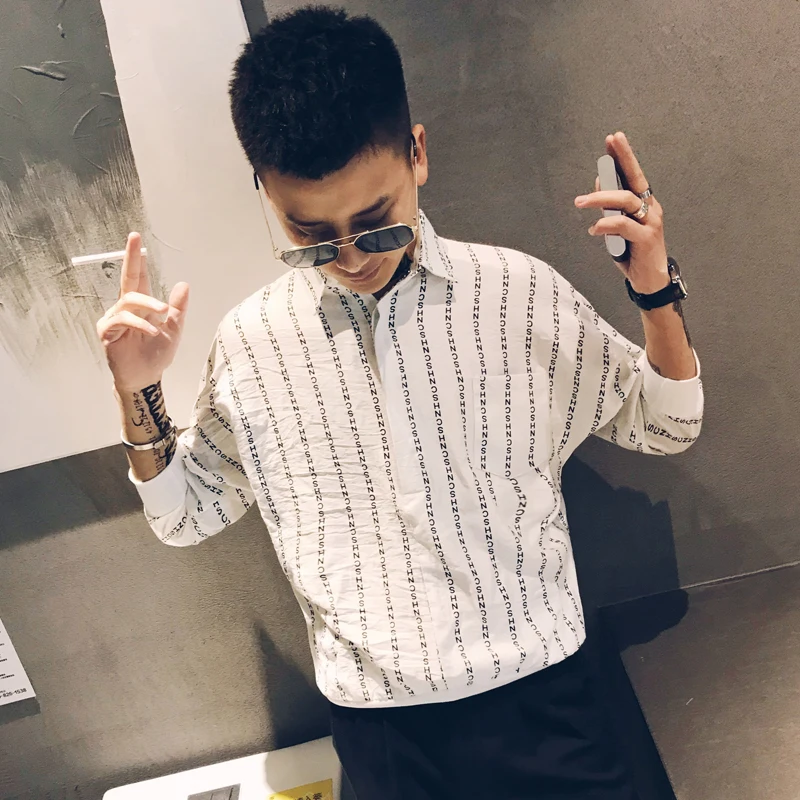 A348 -1 Cs171 Special P45 2019 Summer Bat Sleeve In Sleeve Letter Shirt Male Sociology Guy Wind
A348 -1 Cs171 Special P45 2019 Summer Bat Sleeve In Sleeve Letter Shirt Male Sociology Guy Wind