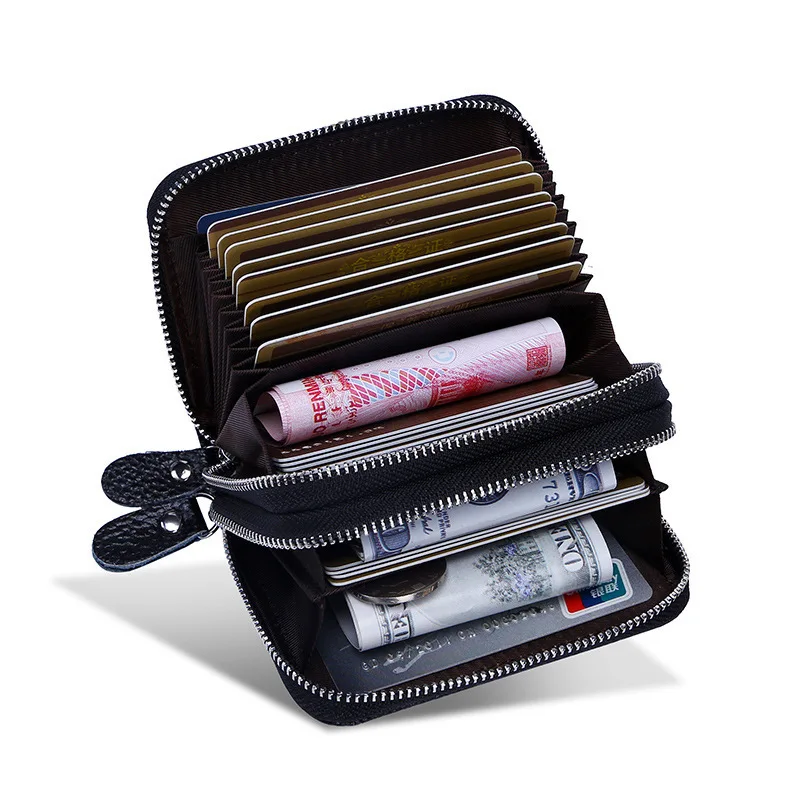 Genuine Leather Card Holder Women Wallets Cowhide Rfid Antimagnetic Credit Card Position Certificates Coin Change Pocket Bag
Genuine Leather Card Holder Women Wallets Cowhide Rfid Antimagnetic Credit Card Position Certificates Coin Change Pocket Bag