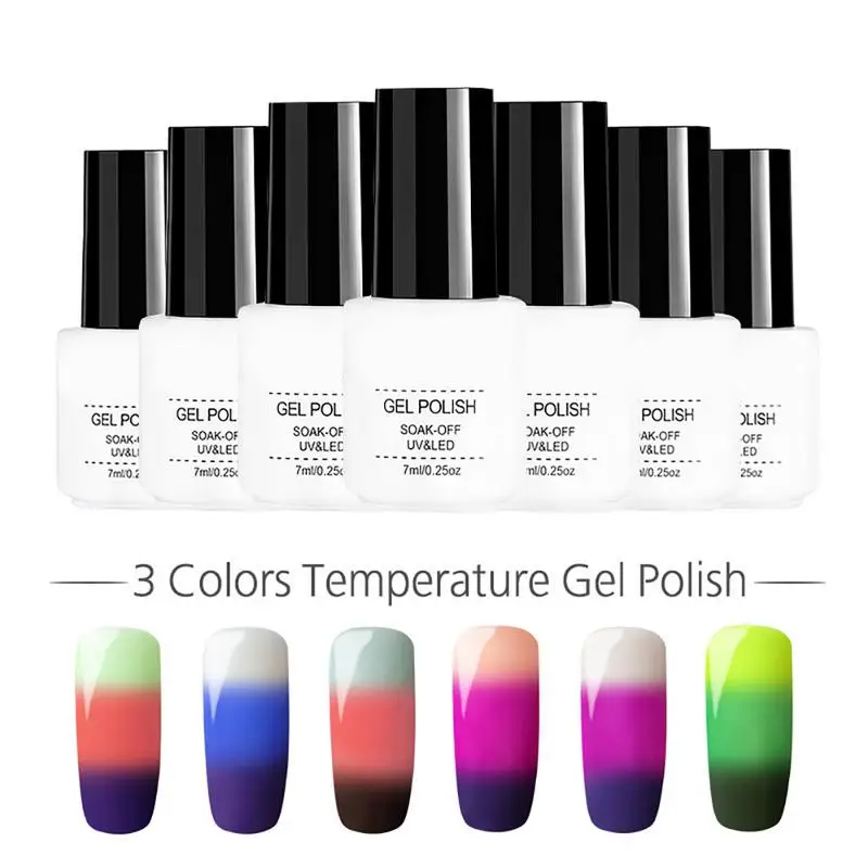 7ml 3 Colours Temperature Changing Gel Polish Odorless Remover Permanent Cogdan Barbie Phototherapy Nail Glue
7ml 3 Colours Temperature Changing Gel Polish Odorless Remover Permanent Cogdan Barbie Phototherapy Nail Glue