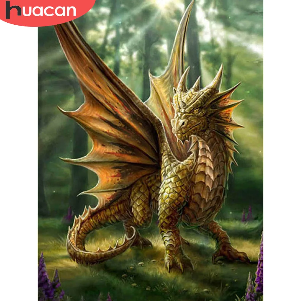 HUACAN Diamond Painting Dragon Diamond Mosaic Full Display Pictures Of Rhinestone Diamond Painting With Square Stones Needlework
HUACAN Diamond Painting Dragon Diamond Mosaic Full Display Pictures Of Rhinestone Diamond Painting With Square Stones Needlework
