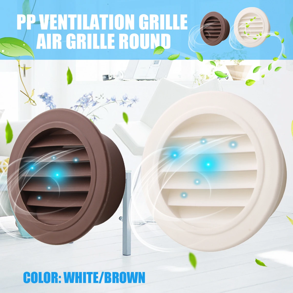 MTGATHER Round Air Vent ABS Louver Grille Cover PP Ventilation Grille Air Grille 100mm Heating Cooling Vents
MTGATHER Round Air Vent ABS Louver Grille Cover PP Ventilation Grille Air Grille 100mm Heating Cooling Vents