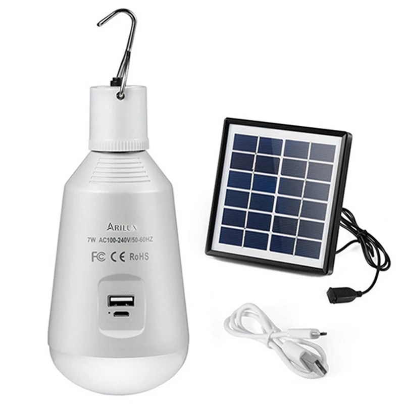 ARILUX DC5V 7W Solar LED Light Bulb Multi-function USB Rechargeable Camping Light Can Charge For Digital Device NEW
ARILUX DC5V 7W Solar LED Light Bulb Multi-function USB Rechargeable Camping Light Can Charge For Digital Device NEW