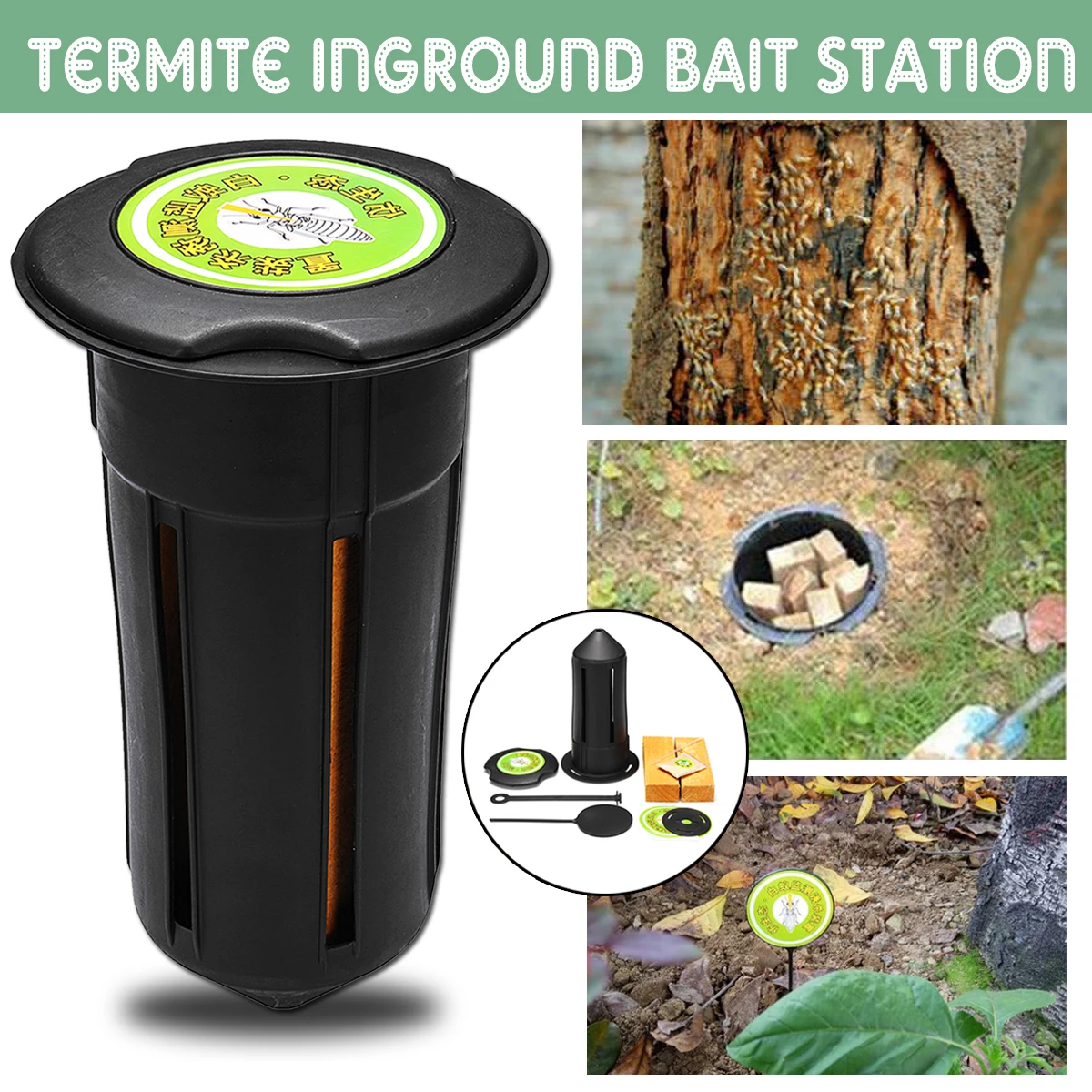 1 Set Termite Monitor Station Termite Bait Stations Garden Termite Traps Tube Insect killer for Dam Economic Forest 
1 Set Termite Monitor Station Termite Bait Stations Garden Termite Traps Tube Insect killer for Dam Economic Forest