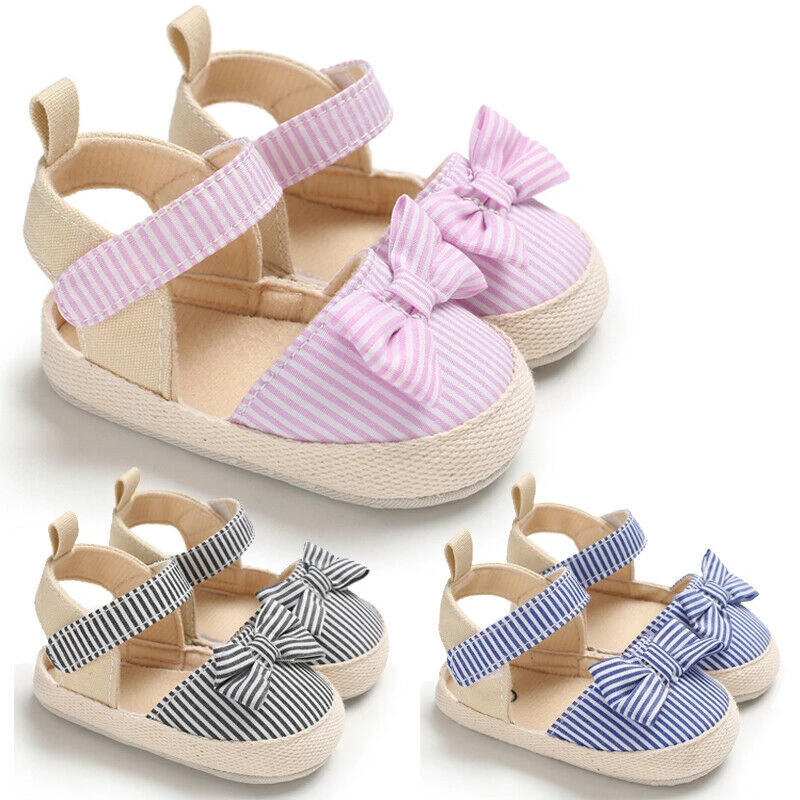 1 Pair Children Baby Kids Girls Shoes Non-Slip Canvas Striped Bowknot Toddlers Newborn Infantil Sandals 0-18M
1 Pair Children Baby Kids Girls Shoes Non-Slip Canvas Striped Bowknot Toddlers Newborn Infantil Sandals 0-18M