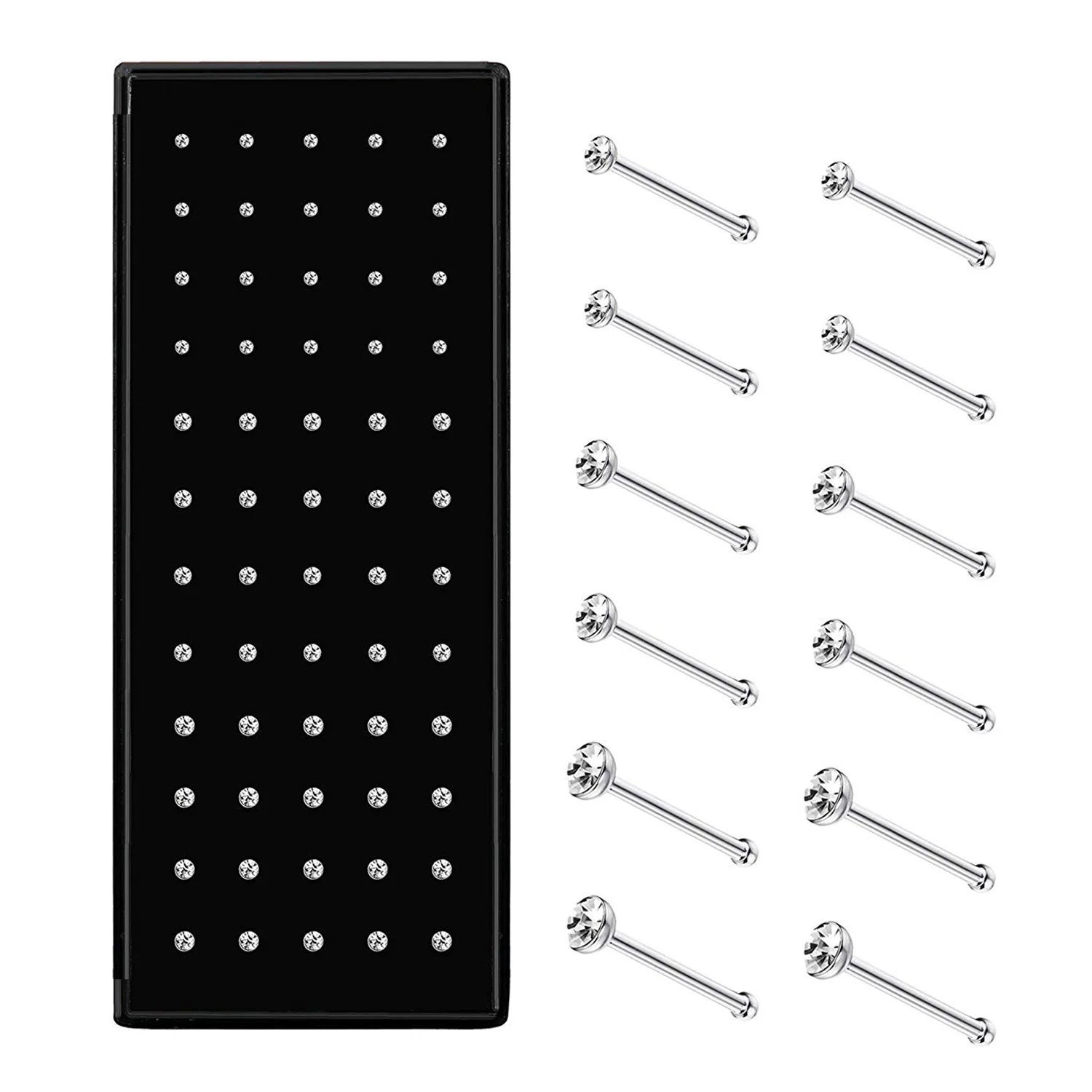 60pcs Stainless Steel Nose Studs Rings Piercing Pin Body Jewelry 22G 1.5mm 2mm 2.5mm
60pcs Stainless Steel Nose Studs Rings Piercing Pin Body Jewelry 22G 1.5mm 2mm 2.5mm