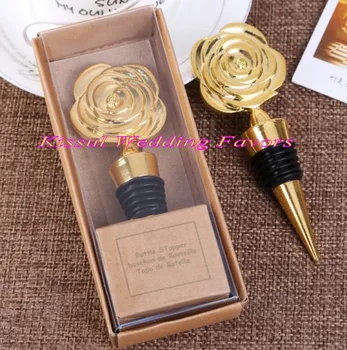 (10 Pieces/Lot) Rose Wedding gifts of Gold Rose design Bottle Stopper favors for Bridal showers Gold Party Favors for guests
(10 Pieces/Lot) Rose Wedding gifts of Gold Rose design Bottle Stopper favors for Bridal showers Gold Party Favors for guests