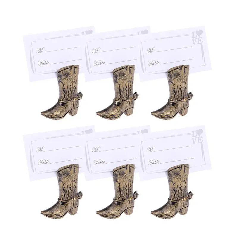 6pcs Boot Retro Creative Beautiful Place Card Decor Place Holder Funny Place Holder For Wedding Bride Hotel
6pcs Boot Retro Creative Beautiful Place Card Decor Place Holder Funny Place Holder For Wedding Bride Hotel
