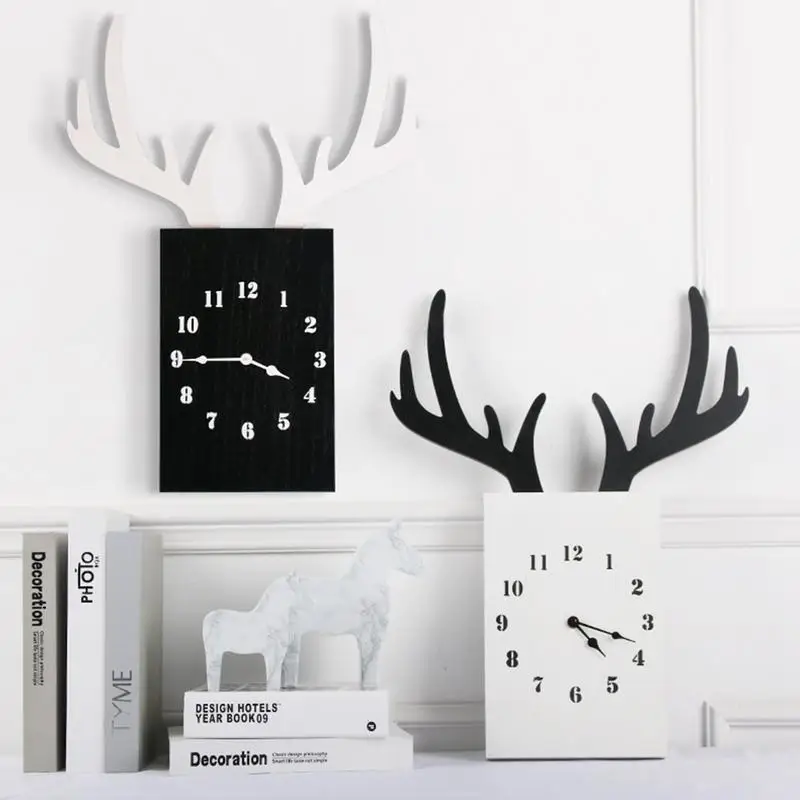 Creative Antler Shape Wooden Wall Clock Wall Hanging Decoration Simple Clock Modern Clocks Living Room Home Decoration
Creative Antler Shape Wooden Wall Clock Wall Hanging Decoration Simple Clock Modern Clocks Living Room Home Decoration