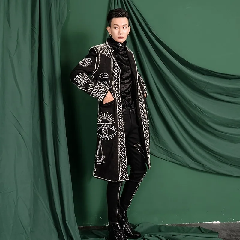 Real Men Asia Size Black Baroque Embroidery Beading Event/red Carpet/stars/luxury Long Coat/stage Performance/studio/dance/club
Real Men Asia Size Black Baroque Embroidery Beading Event/red Carpet/stars/luxury Long Coat/stage Performance/studio/dance/club