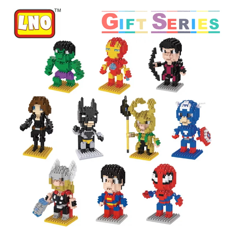 LNO Building Blocks Super Hero Toy Arrow Batman Captain America Iron Man Thor Loki Action Figure DIY Model Toy For Children Gift
LNO Building Blocks Super Hero Toy Arrow Batman Captain America Iron Man Thor Loki Action Figure DIY Model Toy For Children Gift