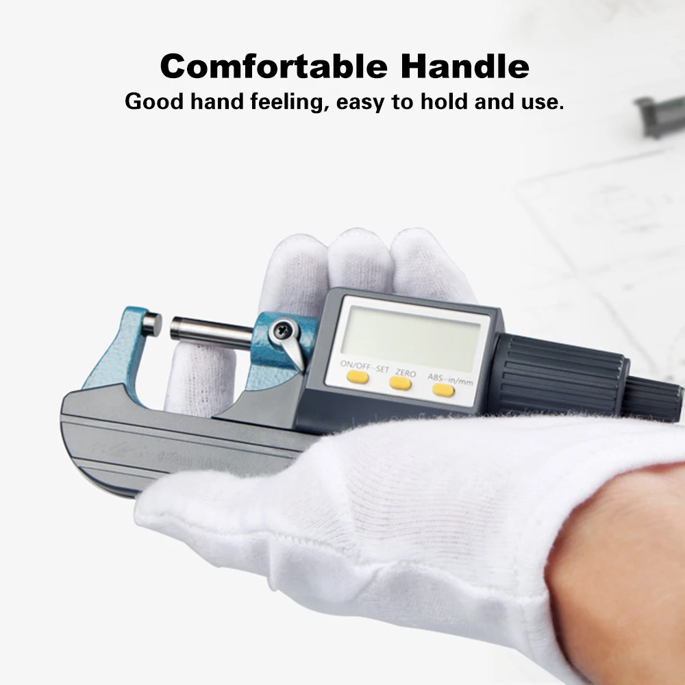 0-25mm LCD Digital Display Screen Measuring Tool 0.001mm Resolution Electronic Outside Micrometer Micro Caliper
0-25mm LCD Digital Display Screen Measuring Tool 0.001mm Resolution Electronic Outside Micrometer Micro Caliper