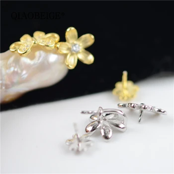 QIAOBEIGE New Baroque Pearl Pendant DIY Accessories S925 sterling silver Pendant Cute Inlaid Zircon flower Shape Necklace
QIAOBEIGE New Baroque Pearl Pendant DIY Accessories S925 sterling silver Pendant Cute Inlaid Zircon flower Shape Necklace