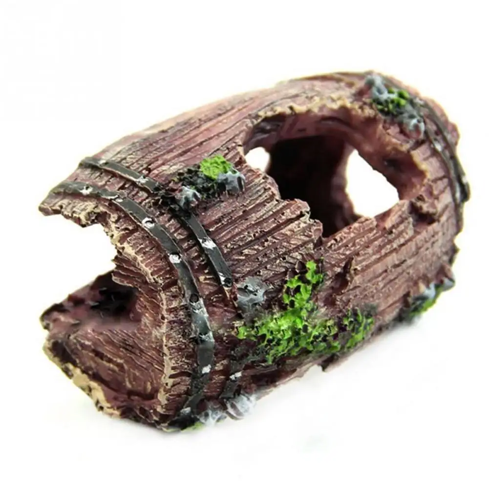 Adeeing Aquarium Fish Tank Artificial Resin Barrel Caves Ornament Furnishing Landscaping Decoration | Дом и сад