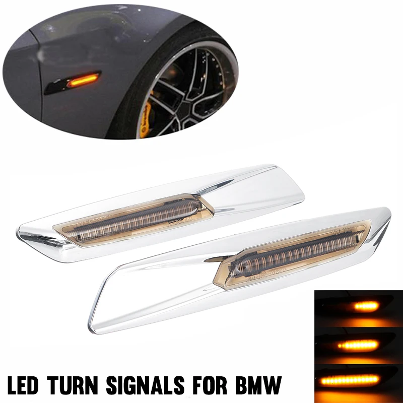 Pair ABS Smoked Black Flowing LED Side Marker Turn Signals Light Lamp For BMW E81 E82 E88 E90 E91 E60 E61 E46 E83
Pair ABS Smoked Black Flowing LED Side Marker Turn Signals Light Lamp For BMW E81 E82 E88 E90 E91 E60 E61 E46 E83