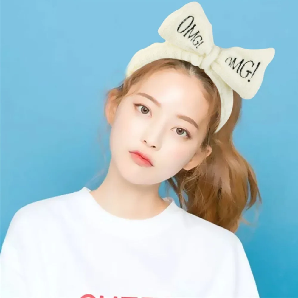 M MISM Coral Fleece Fashion Letter OMG Soft Bow Face Washing Hairbands For Women Girls Hair Bands Hair Accessories Hair Hoop
M MISM Coral Fleece Fashion Letter OMG Soft Bow Face Washing Hairbands For Women Girls Hair Bands Hair Accessories Hair Hoop