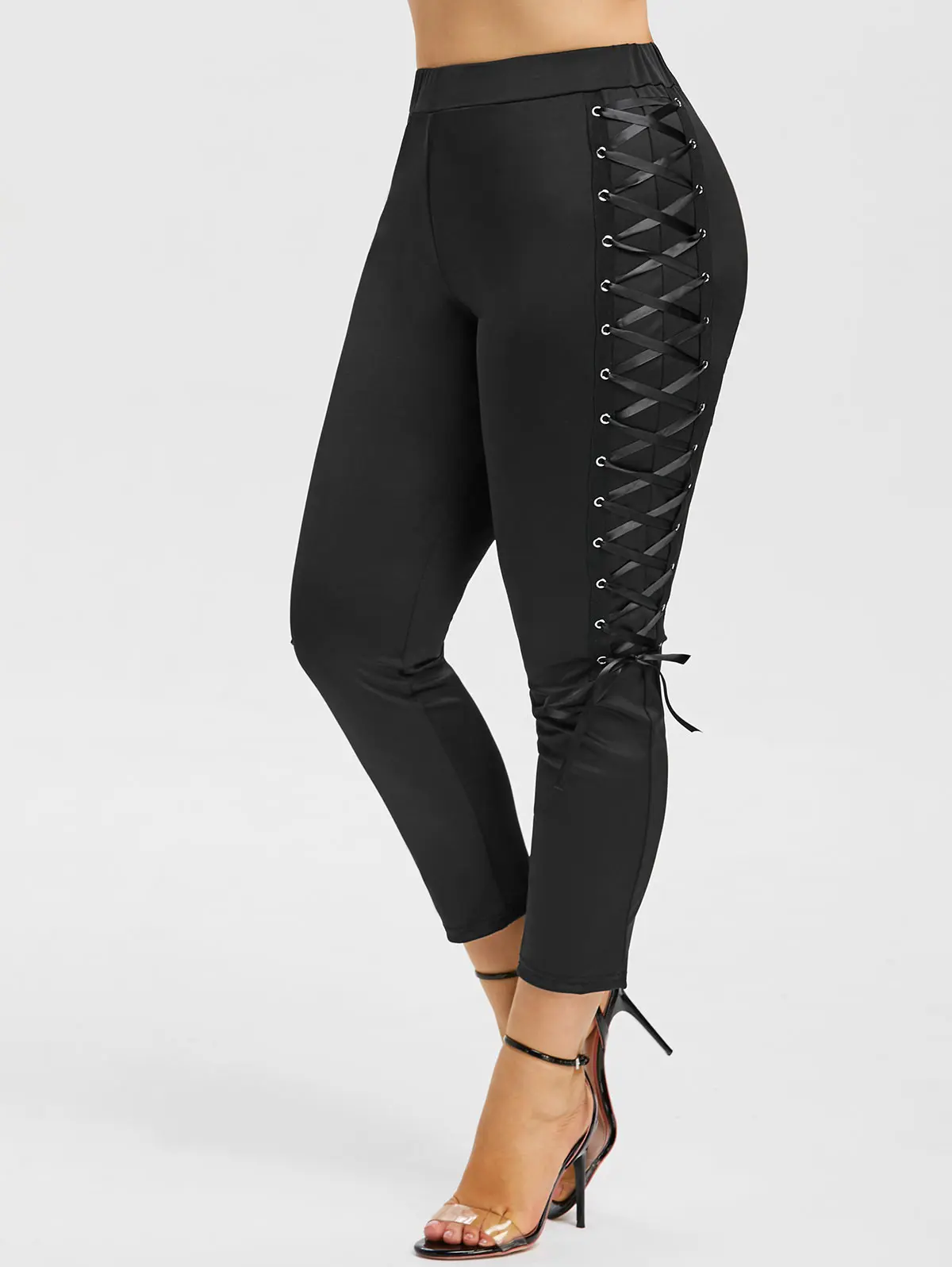 Wipalo Plus Size Lace Up Skinny Leggings High Waist Solid Fashion Summer Pants Women Leggings Ninth Female Bottoms 5XL
Wipalo Plus Size Lace Up Skinny Leggings High Waist Solid Fashion Summer Pants Women Leggings Ninth Female Bottoms 5XL