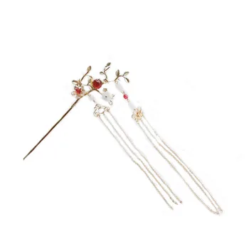 Ancient Style Women Hanfu Cheongsam Accessories Hairpin Hair Shake Comb Earrings Chinese Costume Classical Bride Tiara Femme
Ancient Style Women Hanfu Cheongsam Accessories Hairpin Hair Shake Comb Earrings Chinese Costume Classical Bride Tiara Femme