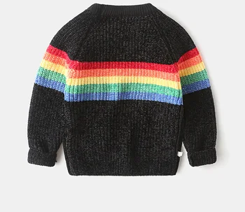Children's sweater boy's thick knit sweater girl's bottom sweater baby rainbow trend pullover sweater
Children's sweater boy's thick knit sweater girl's bottom sweater baby rainbow trend pullover sweater