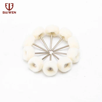 10Pcs 1/8" Shank Wool Polishing Head Grinding Jewelry Metals Felt Brushes for Rotary Tool Accessories
10Pcs 1/8" Shank Wool Polishing Head Grinding Jewelry Metals Felt Brushes for Rotary Tool Accessories