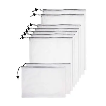 Reusable Mesh Produce Bags Double-Stitched Eco Bags Snack Bags Washable Mesh Storage Bag For Fruit Vegetables With Tare Weight
Reusable Mesh Produce Bags Double-Stitched Eco Bags Snack Bags Washable Mesh Storage Bag For Fruit Vegetables With Tare Weight