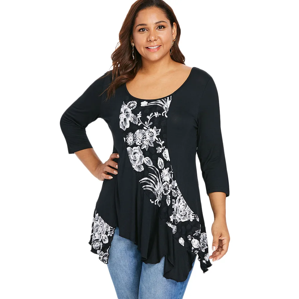 ROSE GAL Plus Size Floral Long Shirt Tunic Tee Elegant Plain Three Quarter Sleeve Tops Women Autumn Ruffle Workwear T-Shirt
ROSE GAL Plus Size Floral Long Shirt Tunic Tee Elegant Plain Three Quarter Sleeve Tops Women Autumn Ruffle Workwear T-Shirt