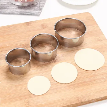 3Pcs Stainless Steel Dough Cutting Tool Kitchen Gadgets Round Dumplings Wrappers Molds Set Cake Biscuit Cookie Pastry Cutter
3Pcs Stainless Steel Dough Cutting Tool Kitchen Gadgets Round Dumplings Wrappers Molds Set Cake Biscuit Cookie Pastry Cutter