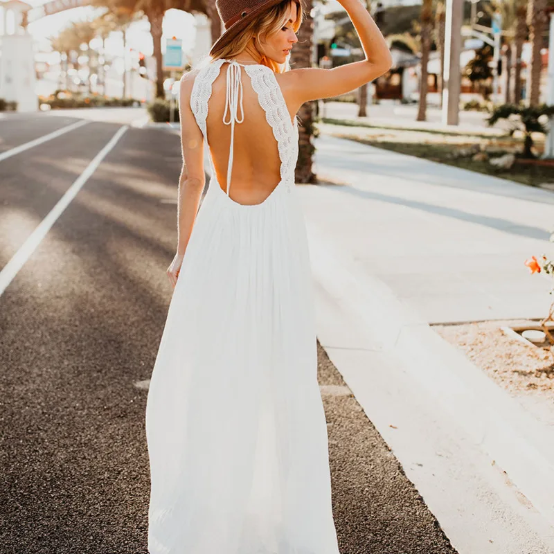 AINYFU 2019 Sexy V Neck Halter Backless Women White Lace Dresses Hollow Out Elegant Party Summer Long Linen Dress 329
AINYFU 2019 Sexy V Neck Halter Backless Women White Lace Dresses Hollow Out Elegant Party Summer Long Linen Dress 329