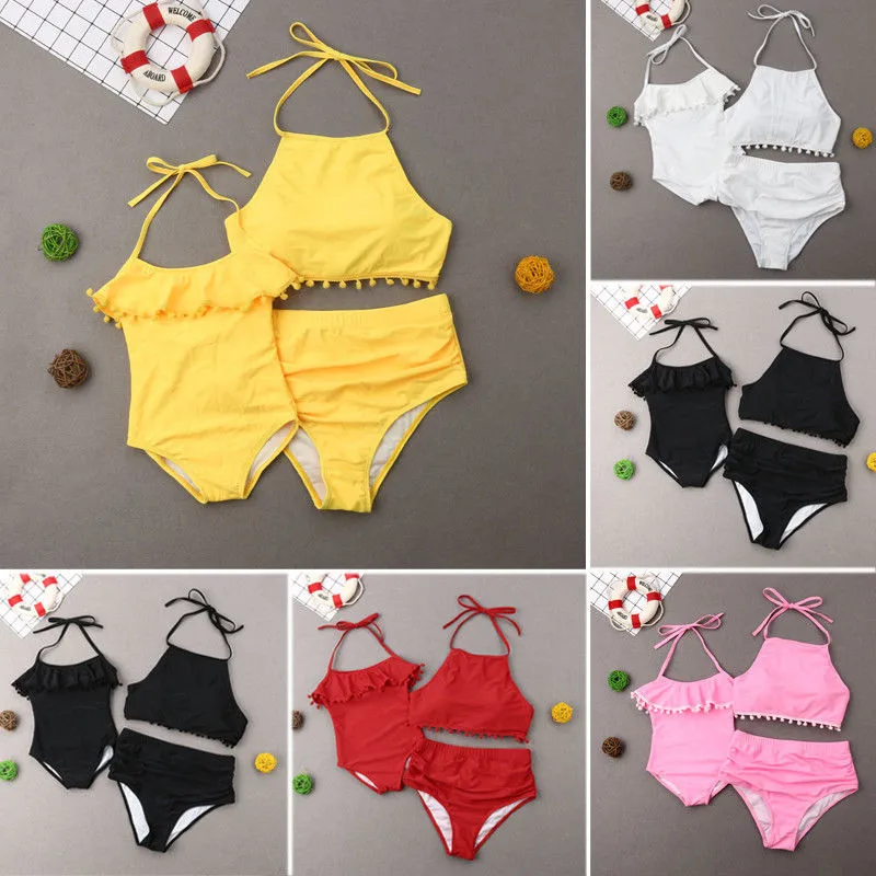 New Family Matching Women Kid Baby Girls Bikini Set Halter Tassel Patchwork Crop Tops Panties Bodysuit Bathing Swimwear Swimsuit
New Family Matching Women Kid Baby Girls Bikini Set Halter Tassel Patchwork Crop Tops Panties Bodysuit Bathing Swimwear Swimsuit