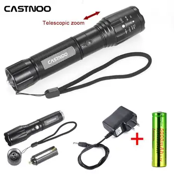 CASTNOO 8000 Lumen T6 LED Flashlight USB 5 Modes 18650 Battery Torch Super Bright Lamp For Cycling +AC Charger
CASTNOO 8000 Lumen T6 LED Flashlight USB 5 Modes 18650 Battery Torch Super Bright Lamp For Cycling +AC Charger