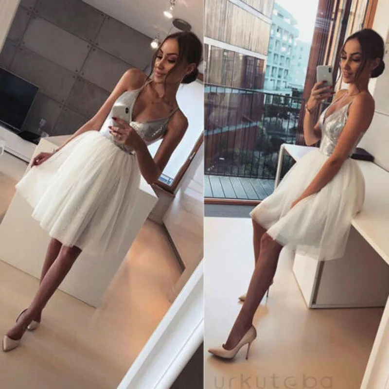 2019 Brand New Style Women's Sequin V neck Solid Dress Evening Party Mini A Line Dress
2019 Brand New Style Women's Sequin V neck Solid Dress Evening Party Mini A Line Dress