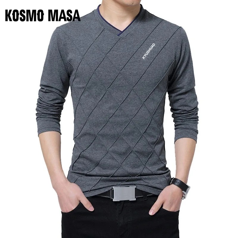 KOSMO MASA Men T-shirt Slim Fit Cotton T-shirt Crease Design Long Stylish Luxury V Neck Fitness T-shirt Tee Shirt Homme MC0368
KOSMO MASA Men T-shirt Slim Fit Cotton T-shirt Crease Design Long Stylish Luxury V Neck Fitness T-shirt Tee Shirt Homme MC0368