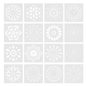 16pcs Reusable Mandala Dotting Tools Tiles Templates Stencil Set for DIY Painting Drawing Drafting Art Craft Projects
16pcs Reusable Mandala Dotting Tools Tiles Templates Stencil Set for DIY Painting Drawing Drafting Art Craft Projects