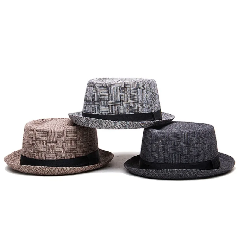 Vintage Top Fedora Hat Men Women Hats New Fashion Stripe Bowler Jazz Fedoras Casual Beach Sun Cap Unisex Male Cotton Panama Hats
Vintage Top Fedora Hat Men Women Hats New Fashion Stripe Bowler Jazz Fedoras Casual Beach Sun Cap Unisex Male Cotton Panama Hats