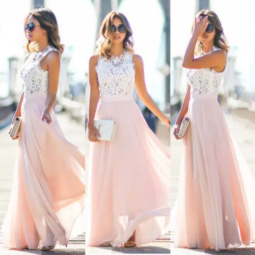 2019 Women's Summer Lace Long Maxi Dress Ladies Evening Party Evening Beach Sundress Casual
2019 Women's Summer Lace Long Maxi Dress Ladies Evening Party Evening Beach Sundress Casual
