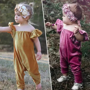 2019 Brand New Newborn Toddler Infant Baby Girls Ruffle Velvet Off Shoulder Romper Jumpsuit Solid Outfits Retro Summer Clothing
2019 Brand New Newborn Toddler Infant Baby Girls Ruffle Velvet Off Shoulder Romper Jumpsuit Solid Outfits Retro Summer Clothing