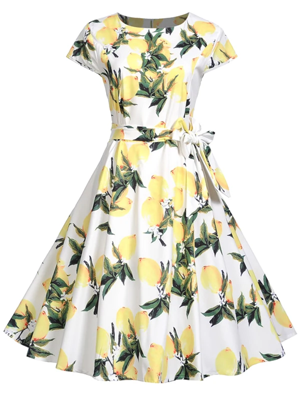 Sovalro Lemon Print Pin Up Summer Dress Women Vintage Dress High Waist Belted Swing Party Dress Hepburn Tunic Vestido
Sovalro Lemon Print Pin Up Summer Dress Women Vintage Dress High Waist Belted Swing Party Dress Hepburn Tunic Vestido