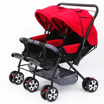 Twin baby stroller lightweight folding double stroller shock absorber baby stroller high landscape can sit reclining stroller
Twin baby stroller lightweight folding double stroller shock absorber baby stroller high landscape can sit reclining stroller