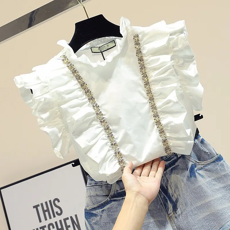 Butterfly sleeve diamons chiffon blouse women white shirt top 2019 new arrivals S,M,L,XL
Butterfly sleeve diamons chiffon blouse women white shirt top 2019 new arrivals S,M,L,XL
