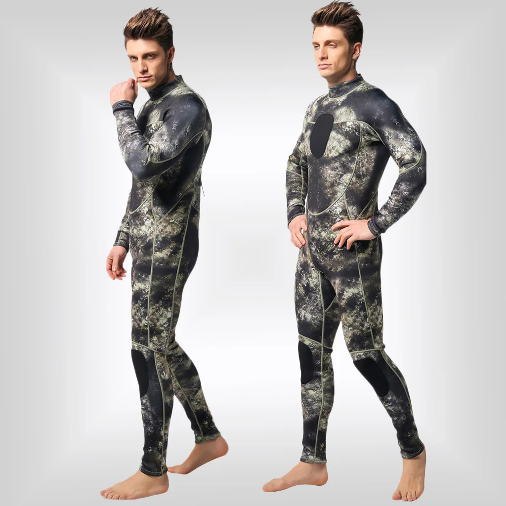 Неопреновые камуфляжные мужские Гидрокостюмы 3 мм теплые зимние костюмы для