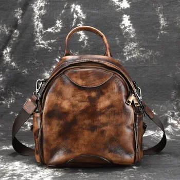 High Quality Natural Skin School Rucksack Girls Daypack Casual Retro Travel Bag Female Knapsack Women Genuine Leather Backpack
High Quality Natural Skin School Rucksack Girls Daypack Casual Retro Travel Bag Female Knapsack Women Genuine Leather Backpack